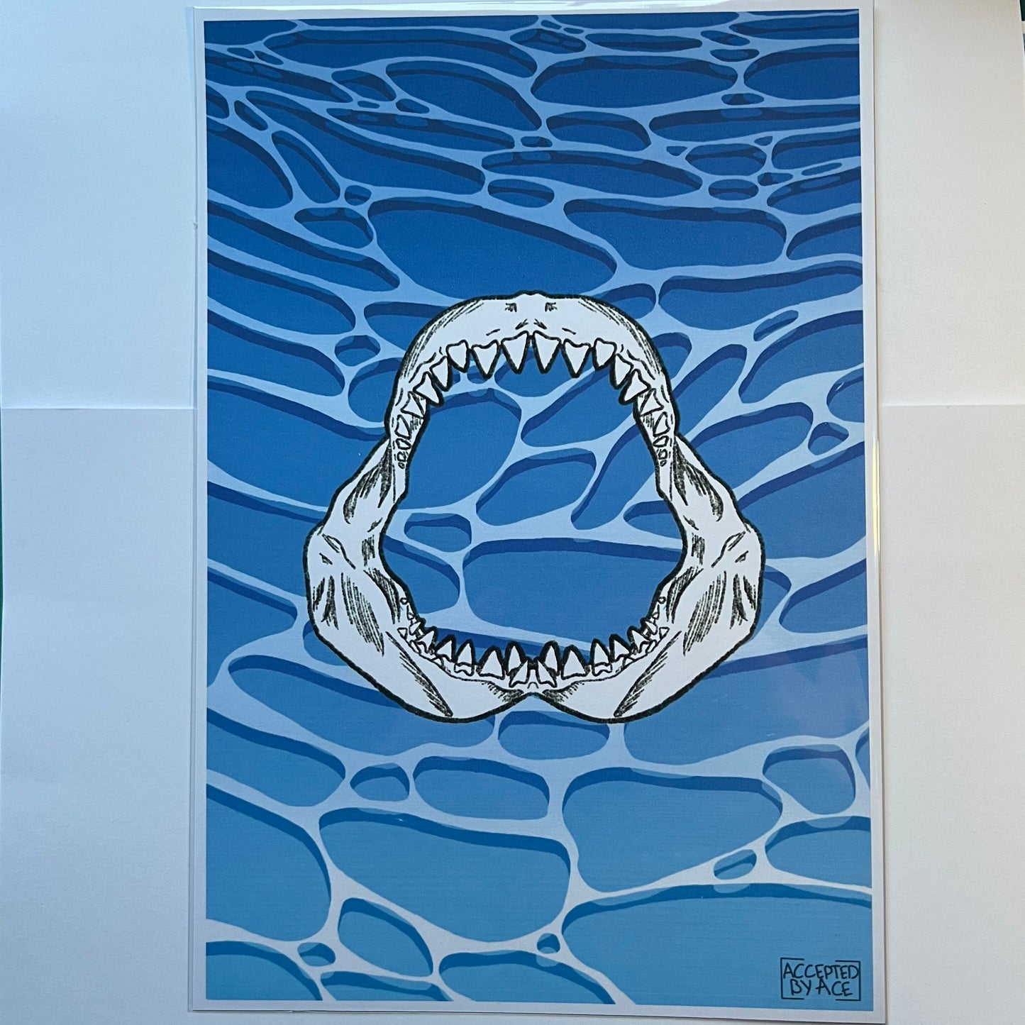 Ocean jaws print
