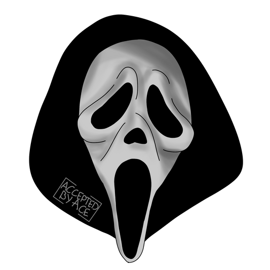 Ghost face sticker