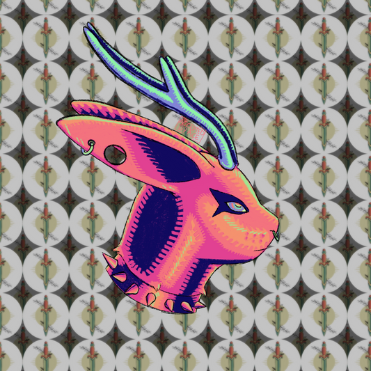 Neon Jackalope sticker