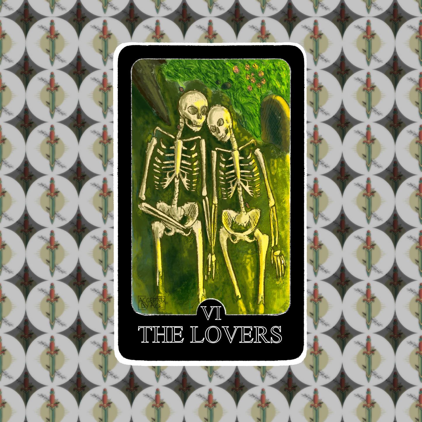 The lovers tarot sticker