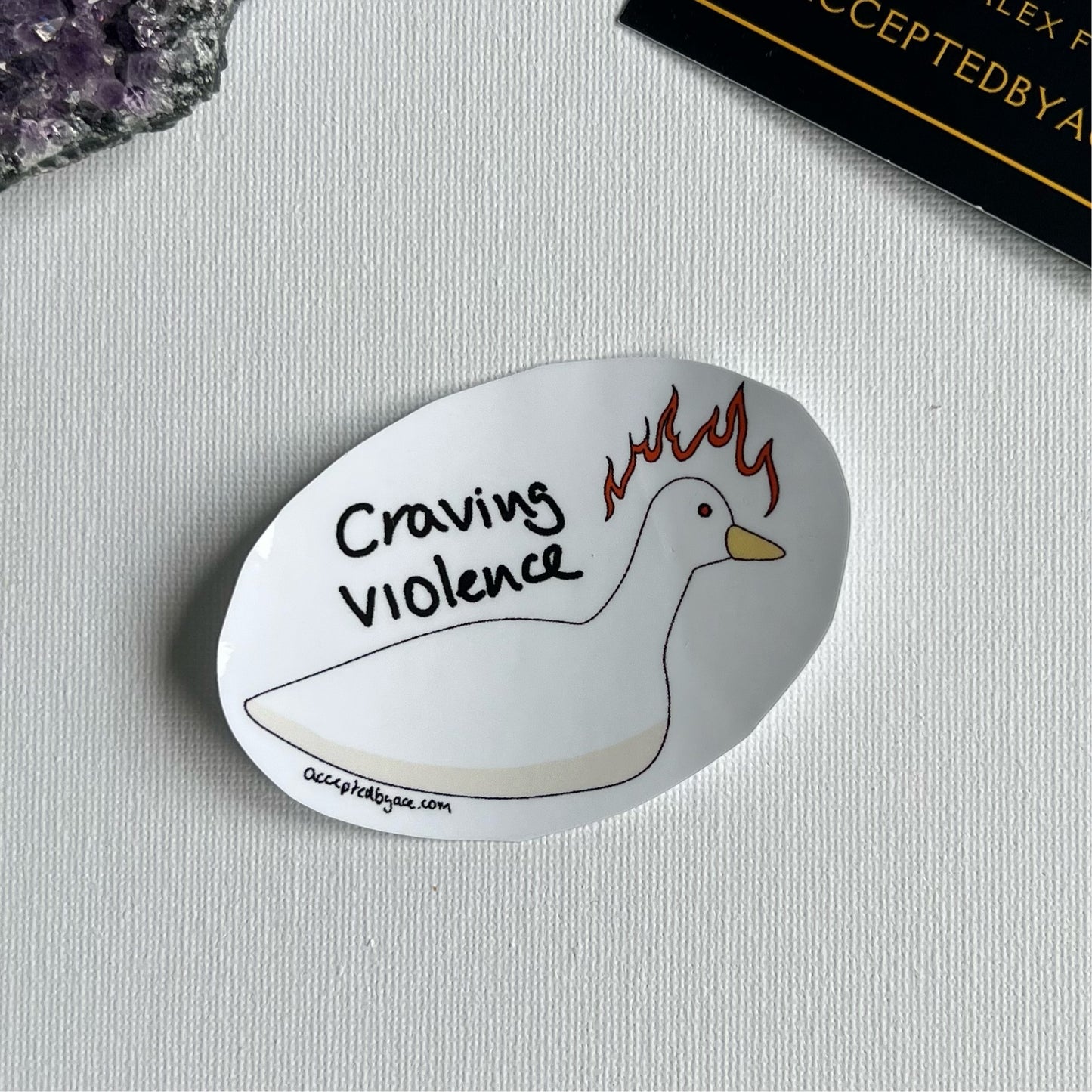 Craving violence duck sticker